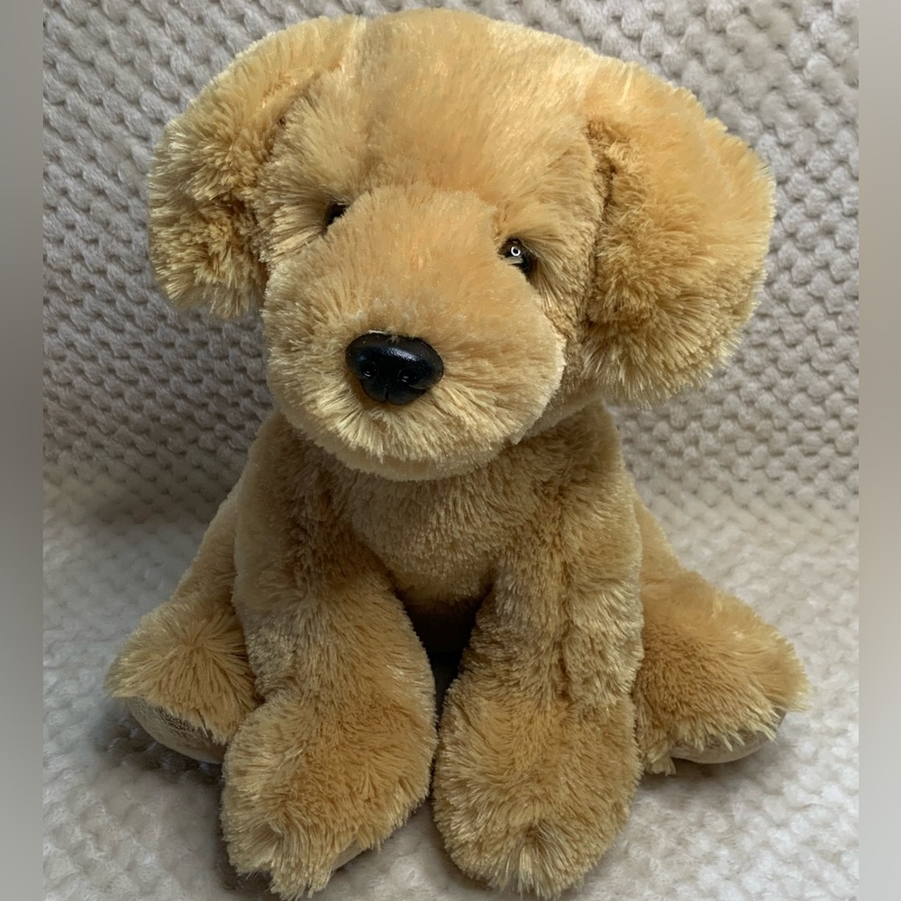Adorable Aurora World Plush Golden Lab Puppy Dog Stuffed Animal Toy 🐾